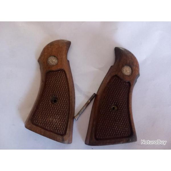 Paire de plaquettes bois Smith & Wesson