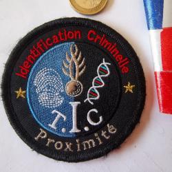 écusson obsolète militaire technicien en identification criminelle gendarmerie