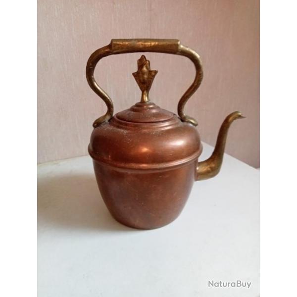 thire en cuivre ancien hauteur 19 cm x 18 cm poign laiton
