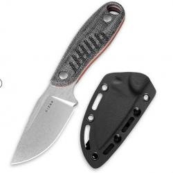 Couteau Kizer Hare Black Lame Acier Nitro-V Manche Micarta Etui Kydex KI1077A2