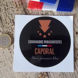 autocollant caporal biere commandos parachutistes