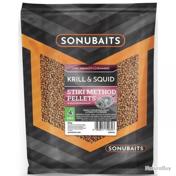 STIKI METHOD PELLETS SONUBAIT KRILL SQUID 4MM 650GR