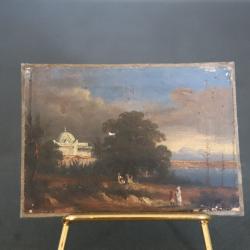 Peinture orientaliste miniature huile sur papier signé Paul Pascal (1832-1903)