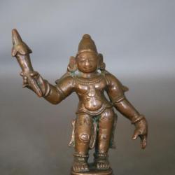 Petit bronze Indien en représentation de Skanda - Inde du Sud, 19ème siècle ou antérieur