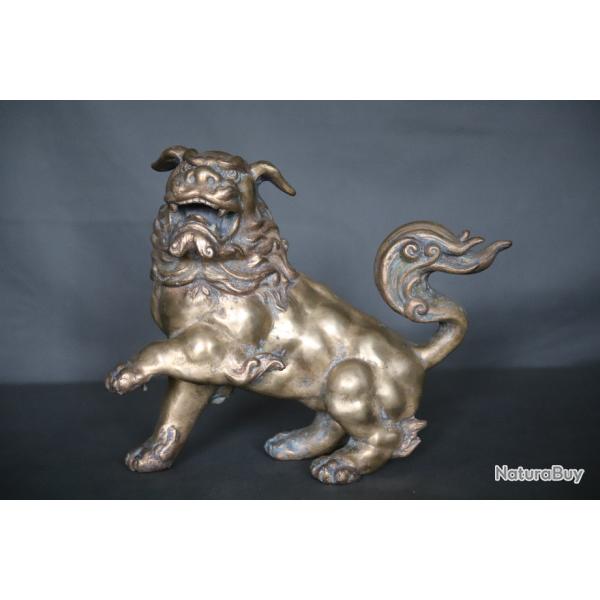 Lion  la perle en bronze - Japon, re Meiji