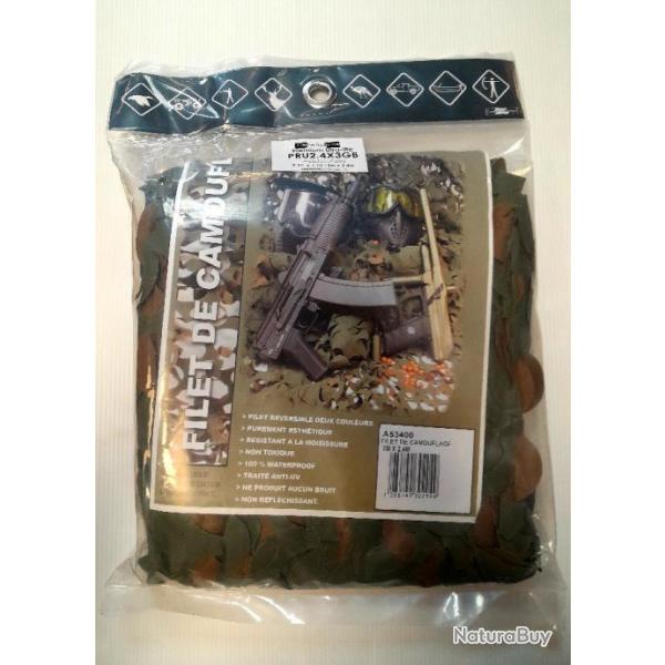 FILET DE CAMOUFLAGE 3M X 2.40M CHASSE