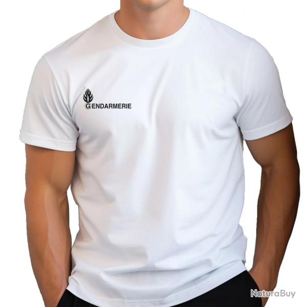 Tee Shirt Gendarmerie coton srigraphie noire Sans velcros