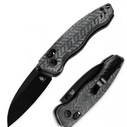 Couteau Kizer Exist Lame Acier 154CM Black Manche Micarta Clutch Lock Clip KIV3681A1