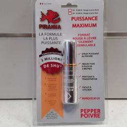 7087C SPRAY POIVRE PIRANHA ROUGE À LEVRE GRIS  FACILEMENT DISSIMULABLE 22ML NEUF