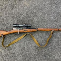 Véritable MOSIN NAGANT 91/30 Sniper 1942 Calibre 7,62x54 R + Lunette PEM 4x Montage latéral