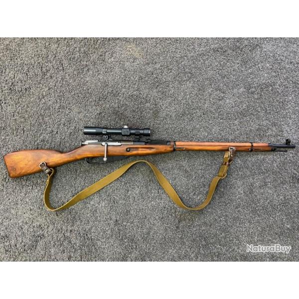 Vritable MOSIN NAGANT 91/30 Sniper 1942 Calibre 7,62x54 R + Lunette PEM 4x Montage latral