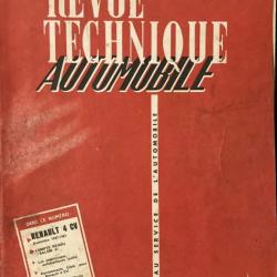 Revue Technique Automobile numéro 187 de 1961: RENAULT 4 CV.