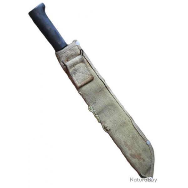 Machette militaire avec tui poque guerre d'Indochine machette fabrication tchque ref THA16MAC001