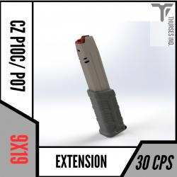 Extension chargeur cz p10c p07 9mm talon rallonge 30 coups THURSES INDUSTRIES