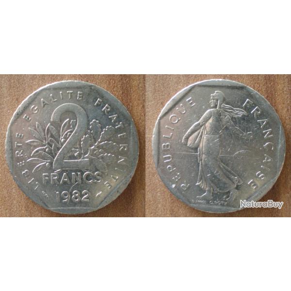 France 2 Francs 1982 Piece Semeuse Franc