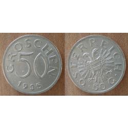 Autriche 50 Groschen 1935 Piece Europe Centrale Shilling Schilling