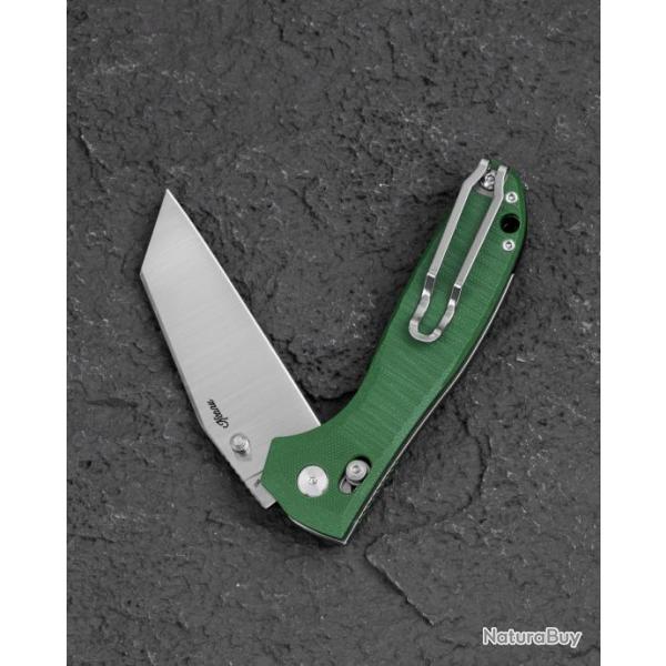 Couteau Bestech Liger OD Green Lame Acier D2 Satin Manche G10 IKBS Crossbar Lock BTKG61B