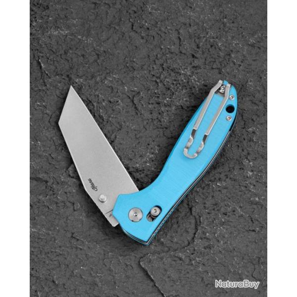 Couteau Bestech Liger Light Blue Lame Acier D2 Stonewash Manche G10 IKBS Crossbar Lock BTKG61D