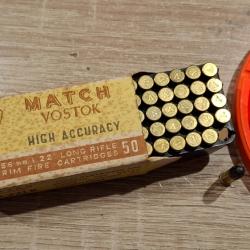 Munitions 22lr VOSTOK match hygh accuracy, collectionneur