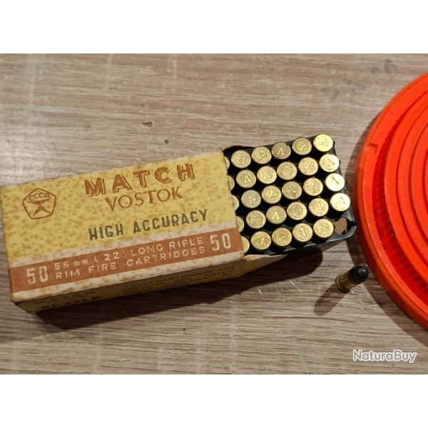 Munitions 22lr VOSTOK match hygh accuracy, collectionneur