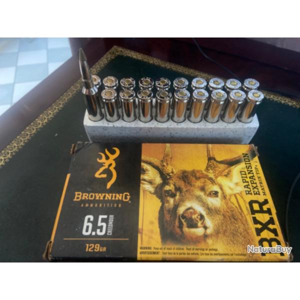 Balles de carabine browning BXR CAL 6,5 creedmoor 129GRS POINTE PLASTIQUE