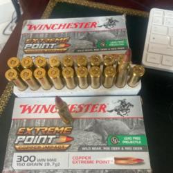 Balles pour carabine Winchester extrem point copper impact CUIVRE  CAL 300WM 150 GRS - 9,7G