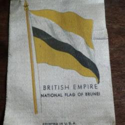 national  flag of brunei  british empire silk flags " usa " 1934 kensitas