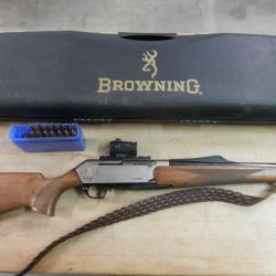 CARABINE SEMI AUTO BROWNING LONGTRAC CAL.9,3X62 + POINT ROUGE + MALETTE PARFAIT ETAT OCCASION