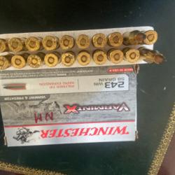 Balles pour carabine WINCHESTER CAL 243 Varmint X 58 GRS Expansion rapide