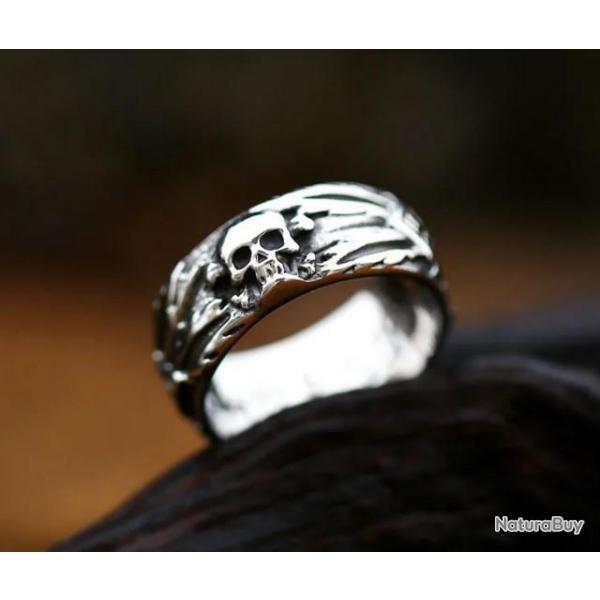 BAGUE SKULL HELL'S BIKERS taille 12