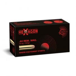 Déstockage Cat. B - Munition Geco Hexagon 19.4g 300gr- Cal. 44 Rem. Mag. x2 boites