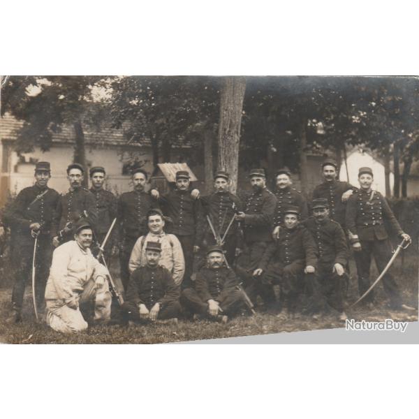 CPA - carte photo - groupe militaires  N524