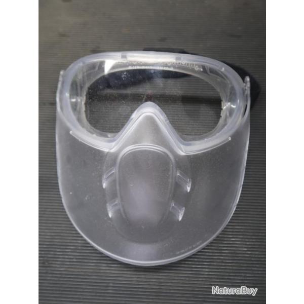 Masque plastique transparent pour airsoft ou paintball REF @