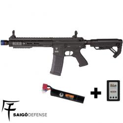 PACK Réplique Airsoft M4 AEG BUSHIDO GI Saigo Defense (batterie + chargeur)