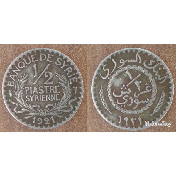 Syrie Franaise 1/2 Piastre 1921 Demi Piastres Piece