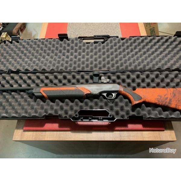 Carabine a pompe ARTTECH PRIMA XP camo orange cal 30.06 avec point rouge leupold delta point