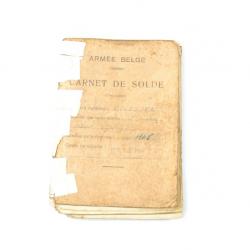 Ancien livret militaire / carnet de solde Armée Belge Belgique, années 1950.