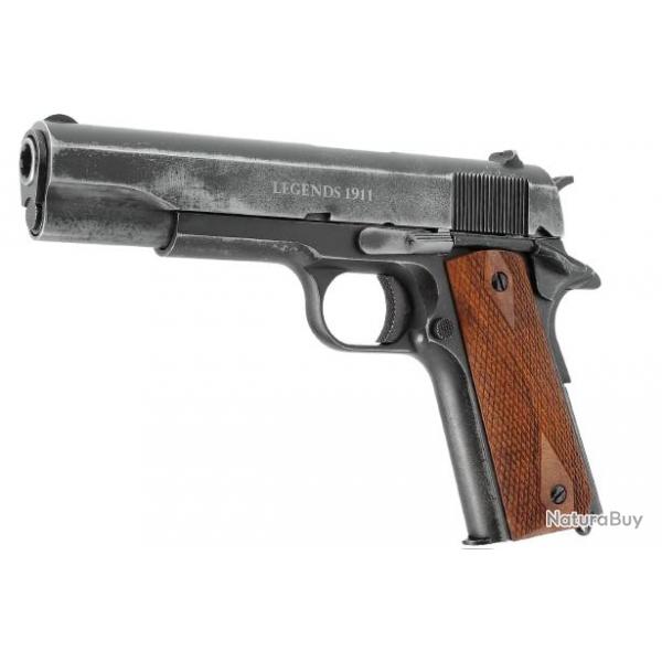 PISTOLET LEGENDS 1911 VINTAGE BBS 6MM CO2 1.0J - FINITION ANTIQUE