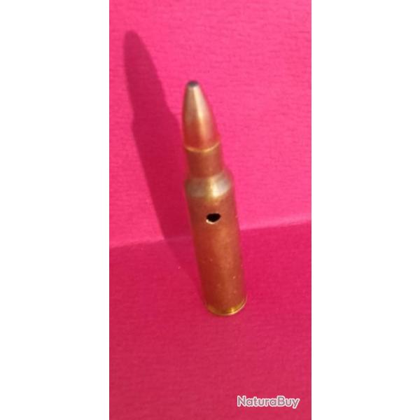 UNE  cartouche cal. 222 REMINGTON MAGNUM NEUTRALISEE perage haut