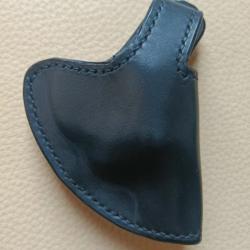 Holster cuir noir, droitier, pour révolver Smith & Wessson mods 36, 60 360PD et clones