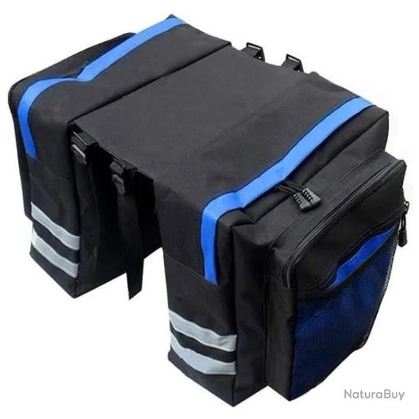 Sac  Dos Vlo Double Sacoche Arrire tanche 30L - VTT et Cyclisme - Bleu