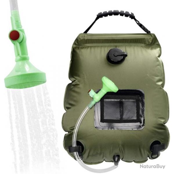 Sac de Douche Solaire Camping, 20L Solaire Sac de Douche Portable Pliant Extrieur pour Douche Temp