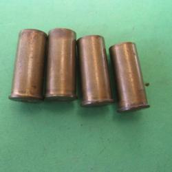 Quatre douilles rare de 9 mm revolver Nambu Type 26 /1893 a recharger ou collection