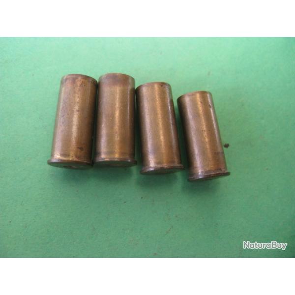 Quatre douilles rare de 9 mm revolver Nambu Type 26 /1893 a recharger ou collection