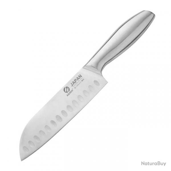 Couteau de cuisine Santoku  lame antiarina acier inoxydable 30cr13