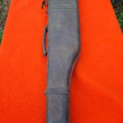 Etui à fusil dit « étui à jambon » toile et cuir, BE, 80 cm