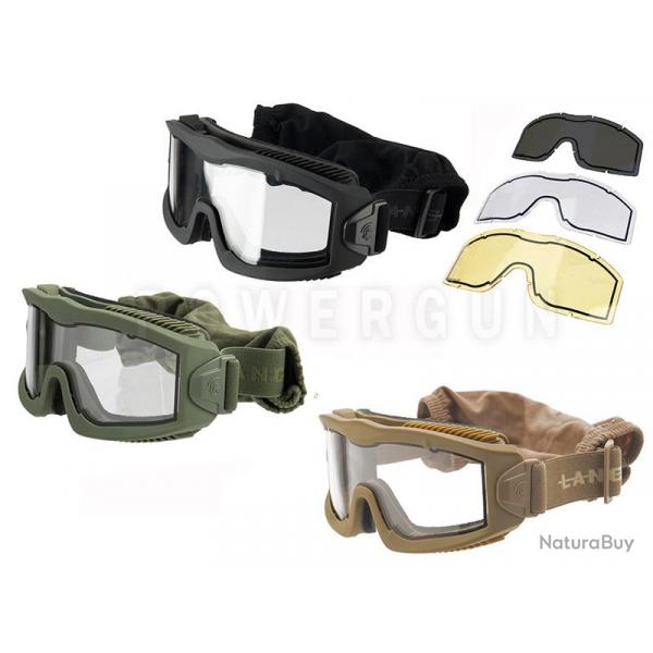 Masque Aero thermal Avec 3 Verres Lancer Tactical Noire