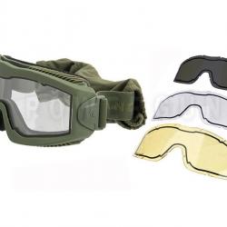 Masque Aero thermal Avec 3 Verres Lancer Tactical Olive