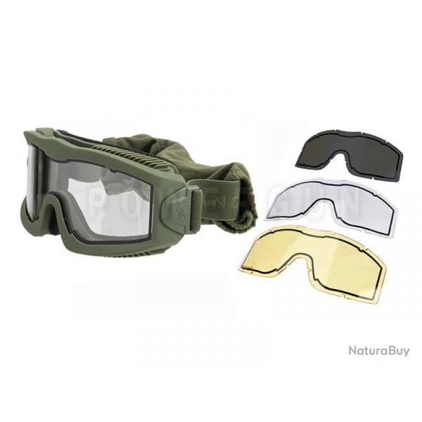 Masque Aero thermal Avec 3 Verres Lancer Tactical Olive