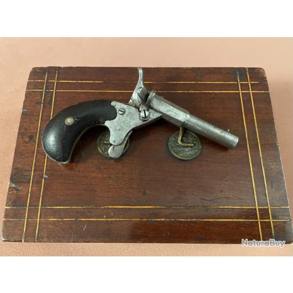 Petit pistolet dit de cycliste, un coup, calibre 5,5 Trs bon tat -1890